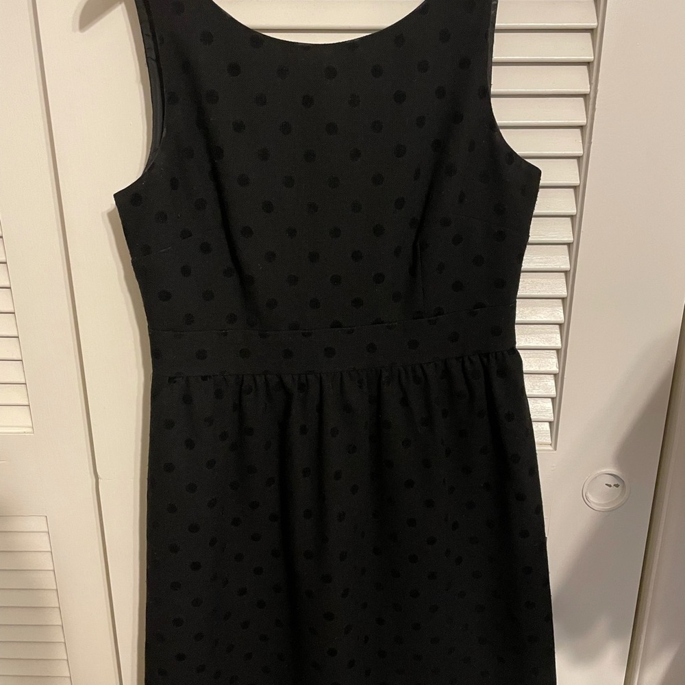 LOFT Black Polka Dot Dress